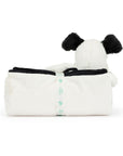 Doudou chiot Bashful noir et crème