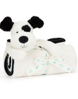 Doudou chiot Bashful noir et crème