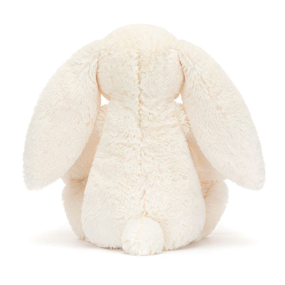Peluche Blossom Cream Bunny Berry Jellycat, vue de dos, avec la queue ronde