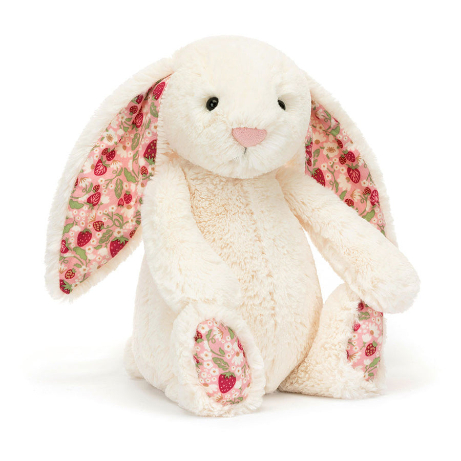Jellycat Blossom Cream Bunny 'Berry' – Lapin Original Ultra Doux