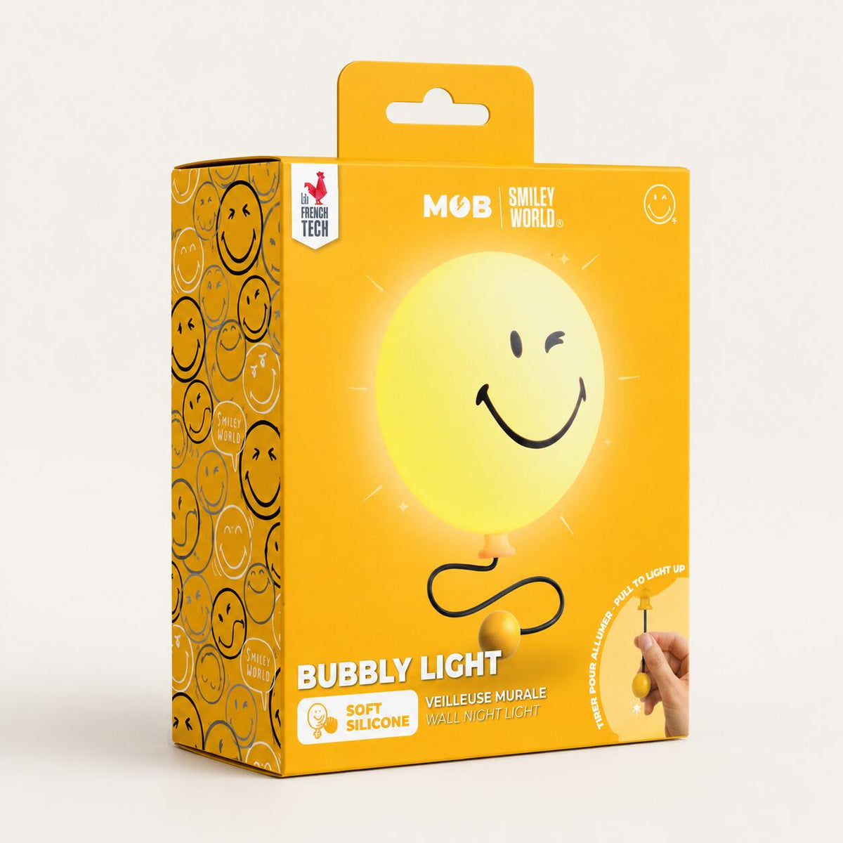 Bubbly Light Smiley World jaune de Mobility on Board, commande tactile