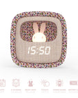 Réveil veilleuse Billy Clock Rainbow Leopard pour enfant MOB, petit lapin en silicone souple qui abrite la veilleuse