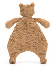Doudou Bartholomew Bear Comforter Jellycat, vue de dos, oreilles rondes