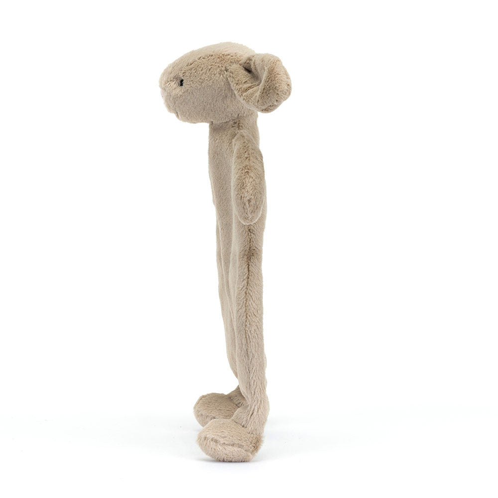 Doudou Bashful Beige Bunny Comforter Jellycat, de profil, tout fin