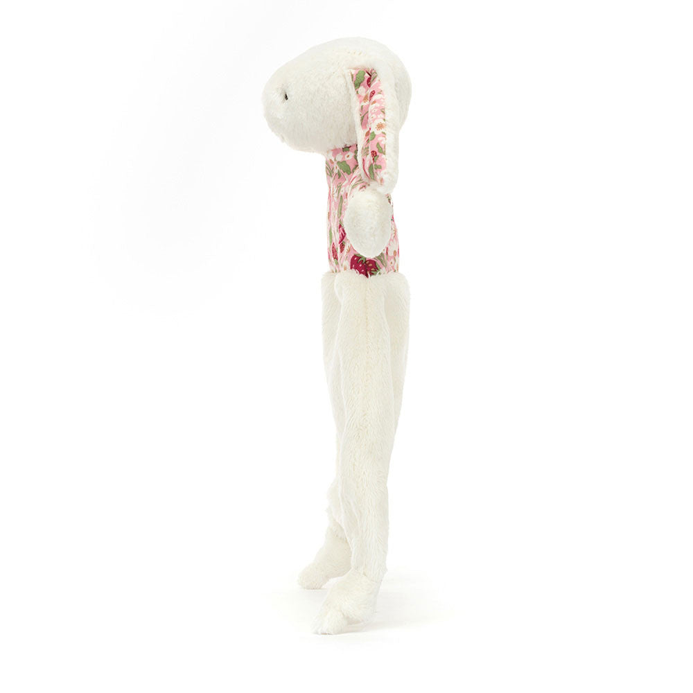 Doudou Blossom Cream Bunny Berry Comforter Jellycat, de profil, tout fin