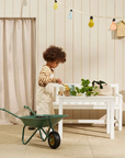 White garden table and sofa set