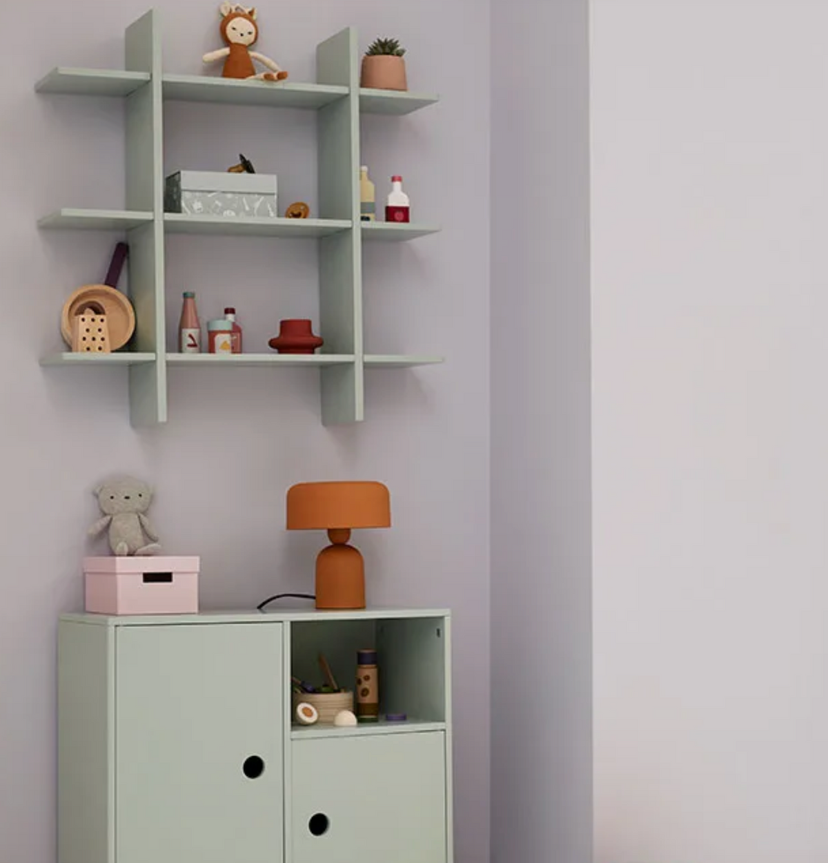 STAR light green 3-tier wall shelf