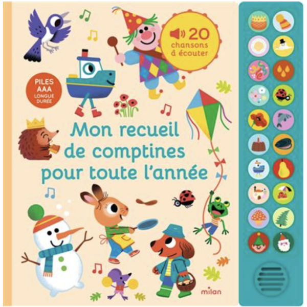 Mon recueil de comptines pour toute l'année – recueil de comptines sonore Milan
