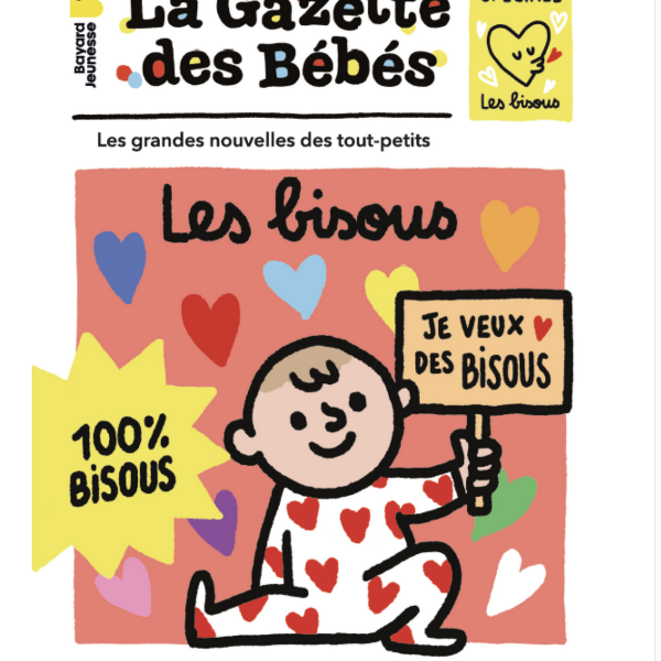 Gazette Bisous – livre tissu bébé Poppik