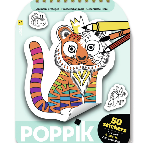 Coloring Sticker Animals – activités créatives enfant Poppik