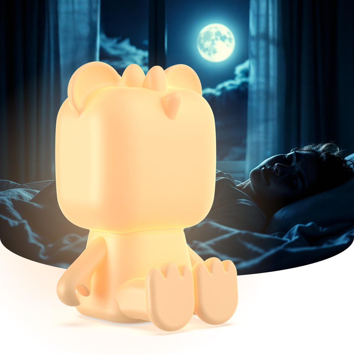 Dino Light MOB, plusieurs couleurs de lumière pour le coucher