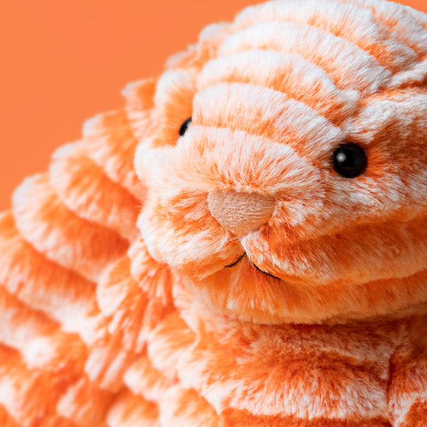 Doudou lapin orange Jellycat Fizzleskip, finitions cousues, idée cadeau d'automne
