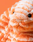 Doudou lapin orange Jellycat Fizzleskip, finitions cousues, idée cadeau d'automne