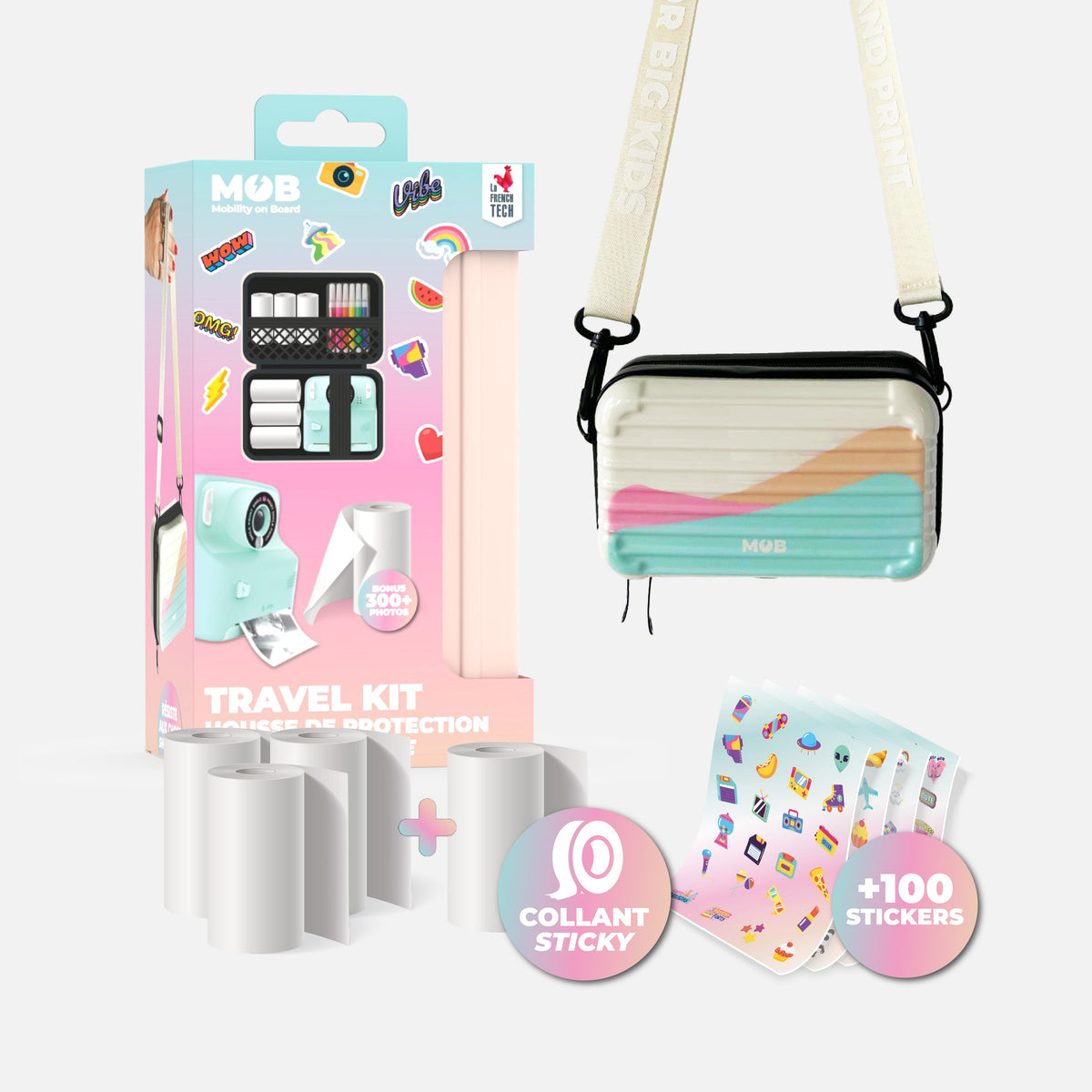 Pochette de voyage Pixiprint Travel Kit V2 MOB pour appareil photo enfant