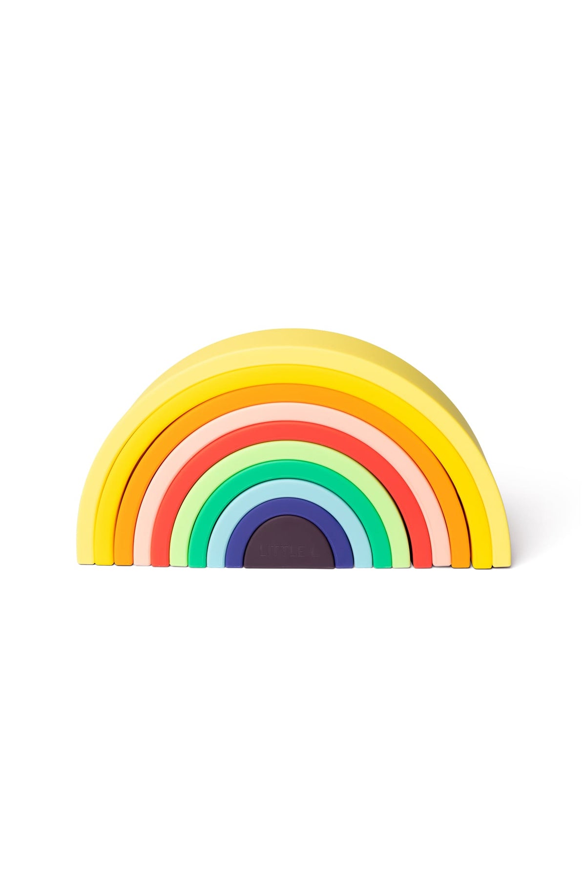 Arc-en-ciel en silicone à empiler pour enfant Little L Big Rainbow Full Color, arches multicolores