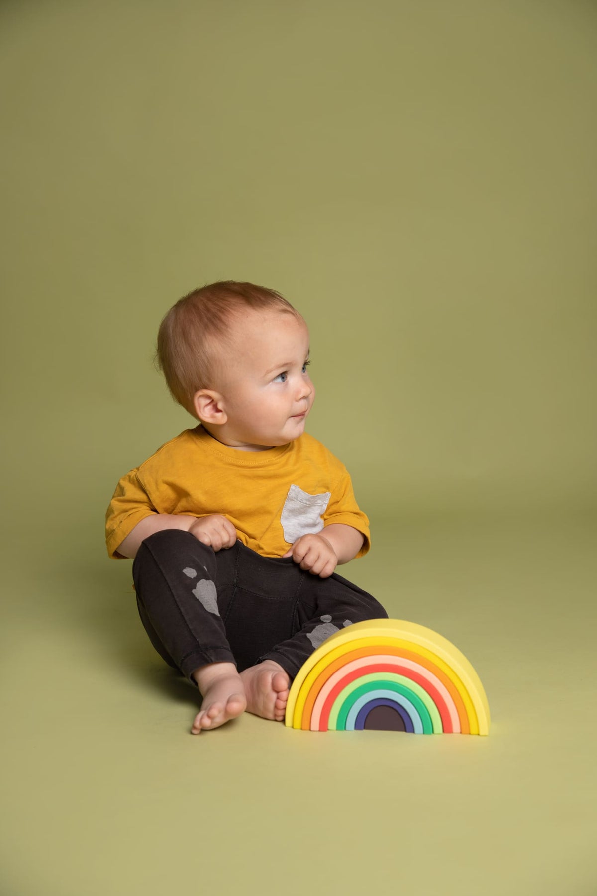 Big Rainbow Full Color Little L, idée cadeau d'anniversaire colorée pour bébé et enfant