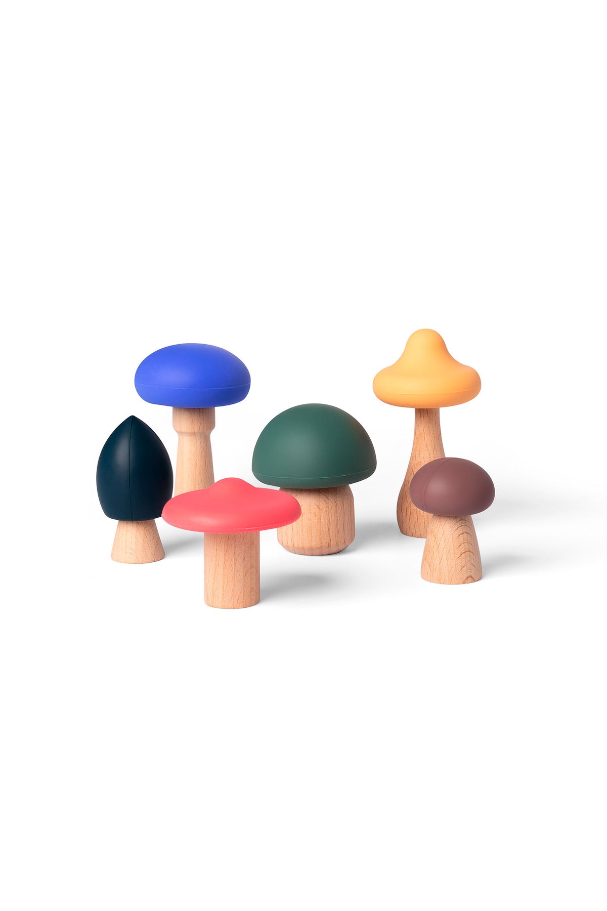 Jouet champignons Little L à trier par couleur, à compter et à ranger, pour jouer au bain ou au sable