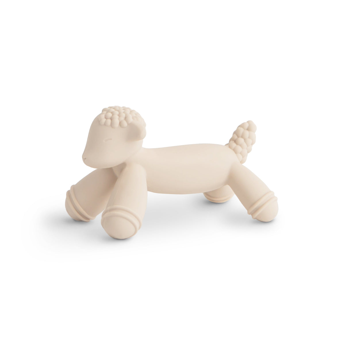 Anneau de dentition bébé agneau en silicone Mushie, figurine d'agneau, silicone alimentaire