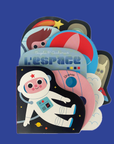 Imagier bébé tout-carton L’Espace de Ingela P Arrhenius, Marcel & Joachim : fusée, planètes et étoiles