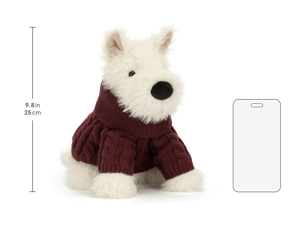 Munro Scottie Dog 'Winter Jumper' Jellycat, photo 5 sur 5