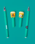 Duo de stylos effaçables Pen Buddies Mewchi et Noo OMY, exemple d'utilisation