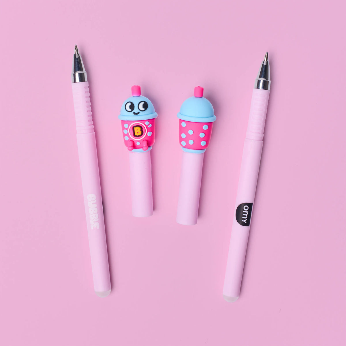 Duo de stylos effaçables Pen Buddies Yuki et Bubble OMY, exemple d'utilisation