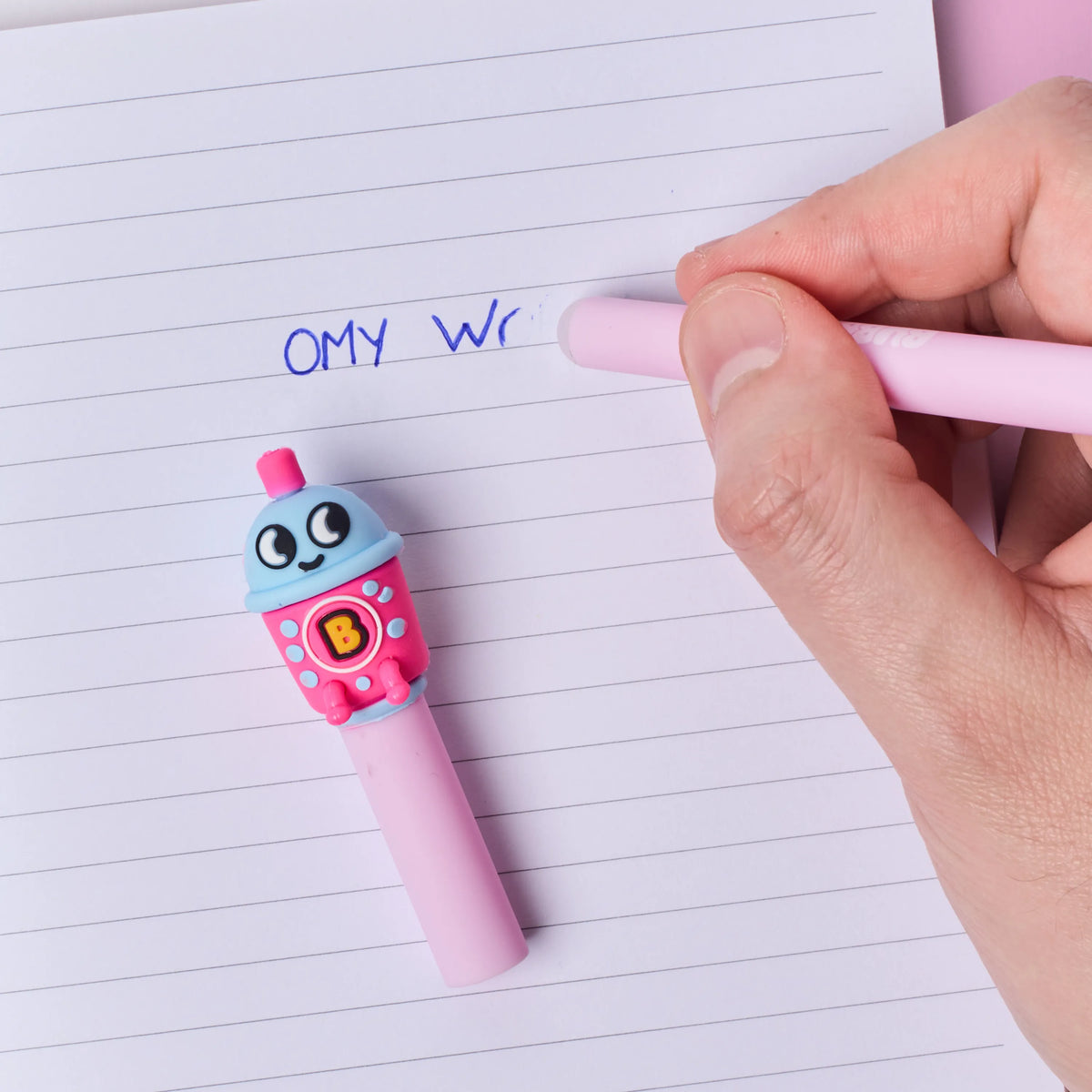 Duo de stylos effaçables Pen Buddies Yuki et Bubble OMY, vue complémentaire