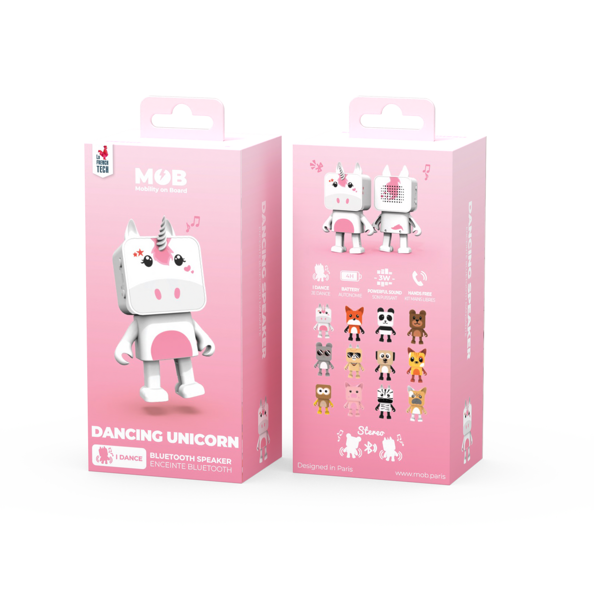 Dancing Animal Licorne MOB, kit mains libres pour les appels