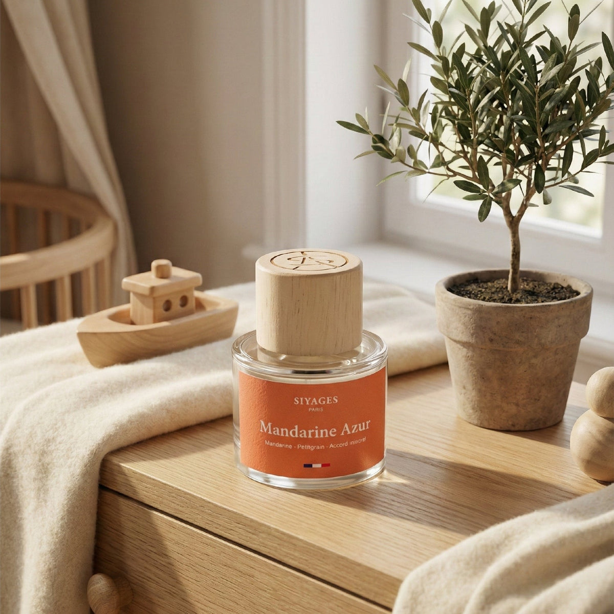 Mandarine Azur Siyages Paris, parfum fabriqué en France dès 3 ans