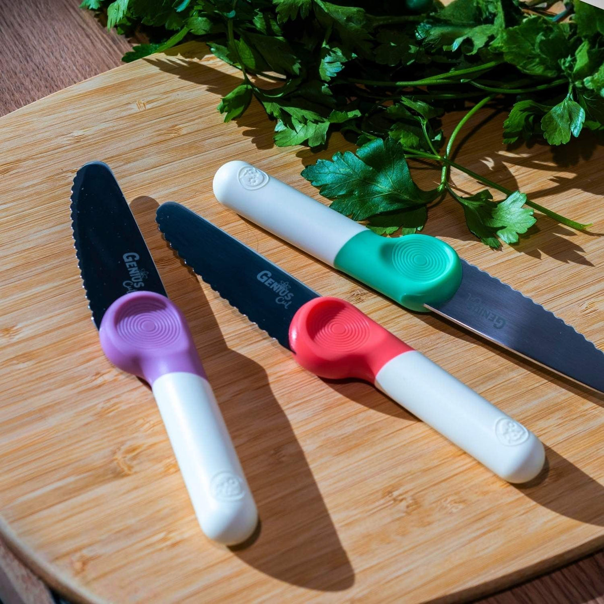 Couteau éducatif Genius Cut Bamboo - Olive Provence – lame en acier inoxydable polie