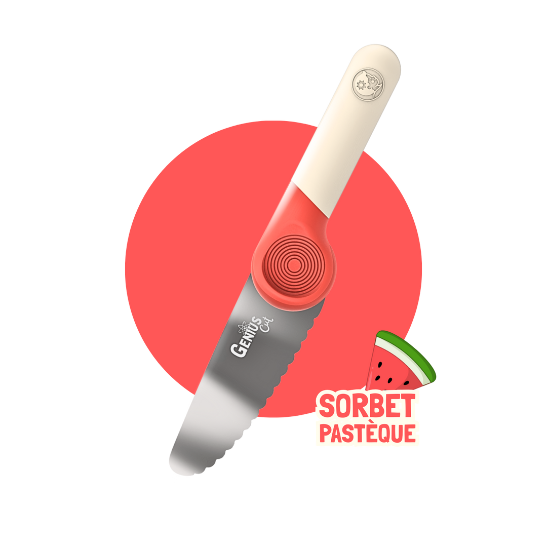 Couteau éducatif Genius Cut - Sorbet Pastèque – couteau éducatif enfant Les Petits Architectes