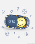 Réveil veilleuse bleu pour enfant Dreamy Clock Smiley World MOB, affichage digital