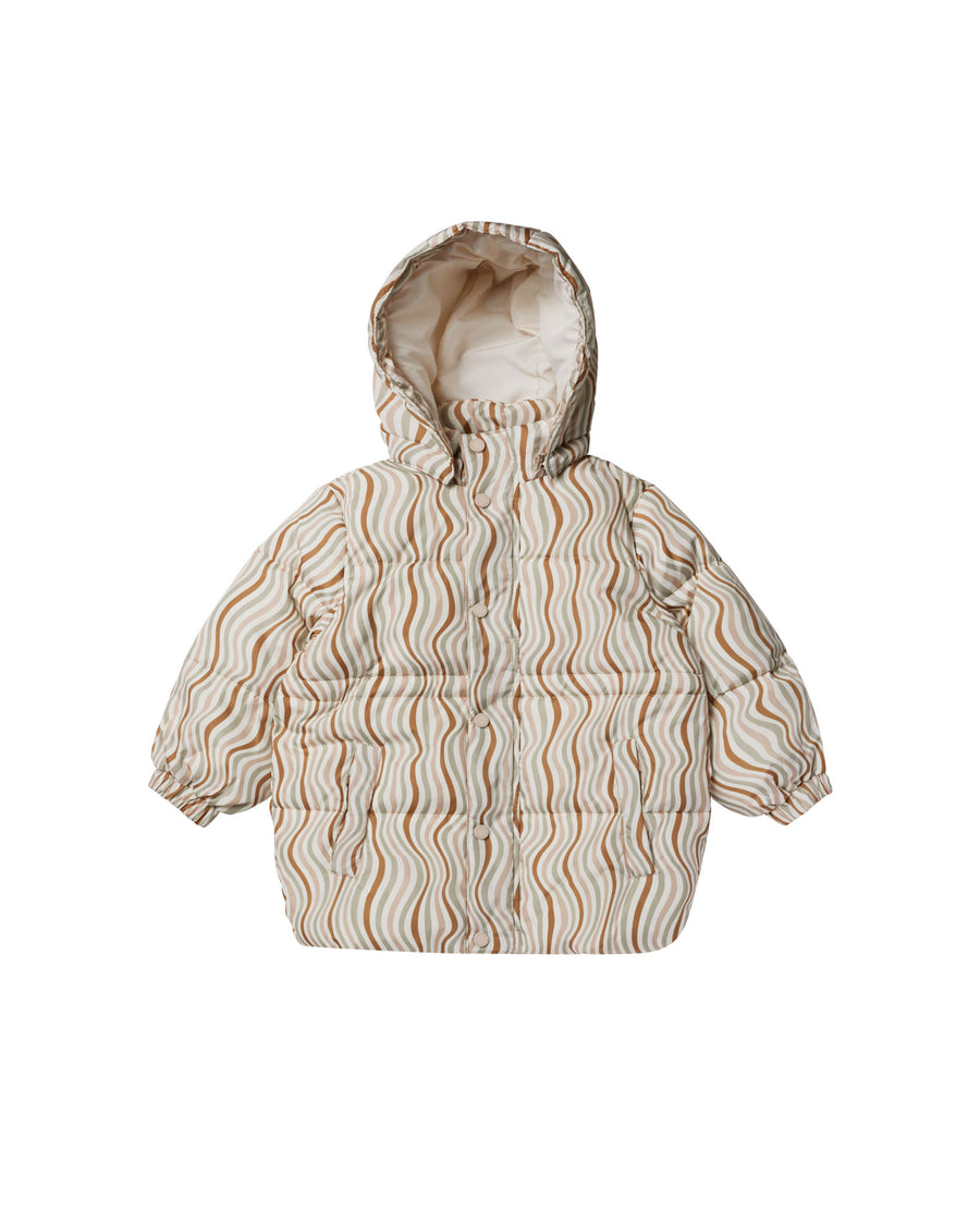 Puffer Jacket Retro Waves