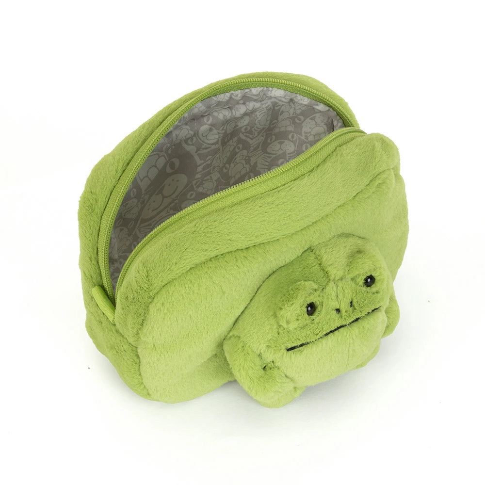 Accessoire enfant Jellycat Ricky Rain Frog Pouch, duo avec la peluche Ricky Rain Frog