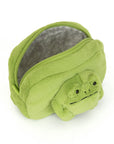 Accessoire enfant Jellycat Ricky Rain Frog Pouch, duo avec la peluche Ricky Rain Frog