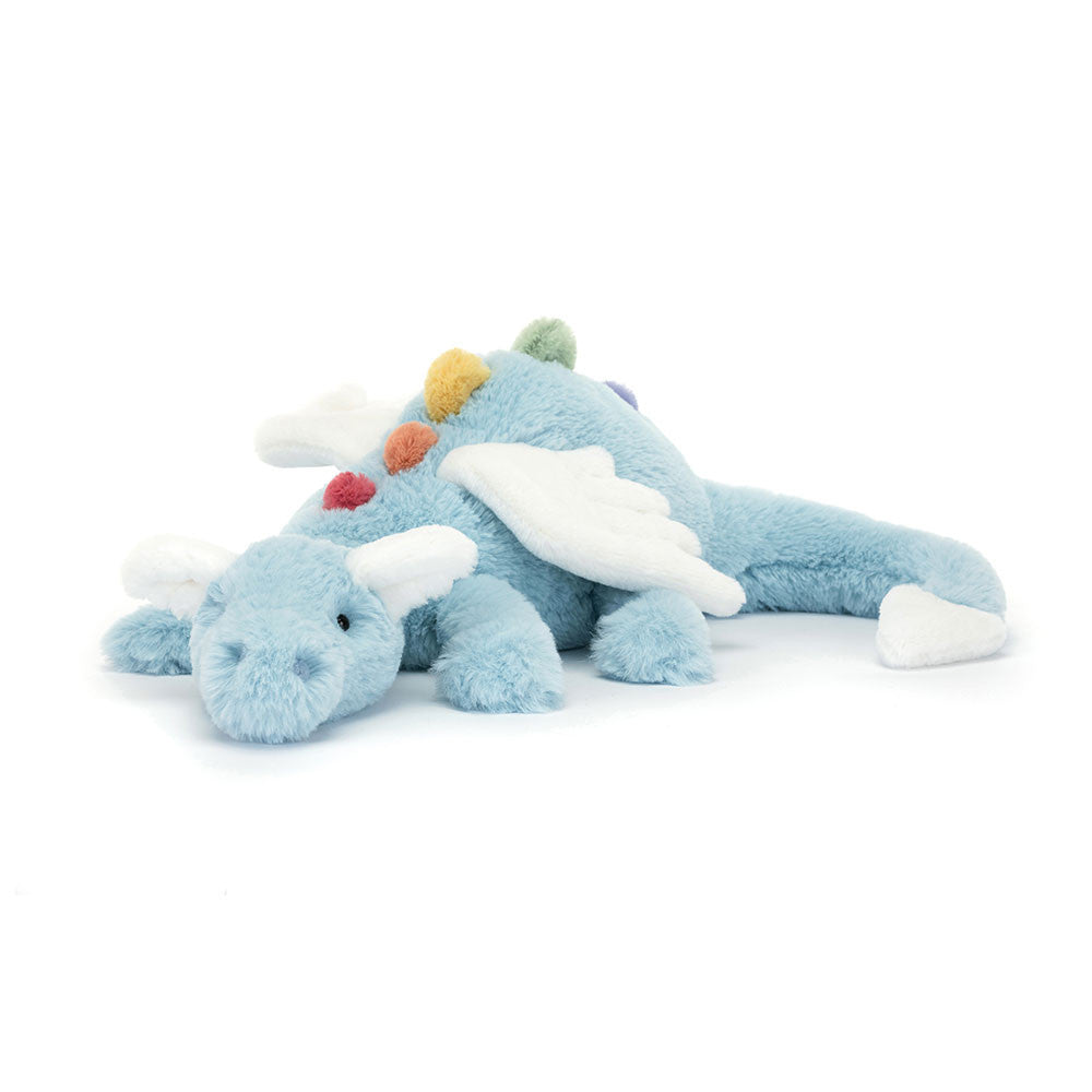 Peluche Sky Dragon Large Jellycat, allongé, vue de face