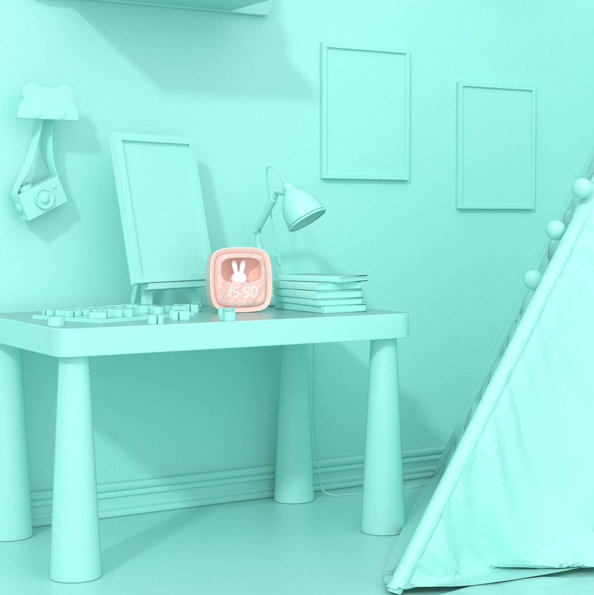 Billy Clock rose MOB, recharge par câble Type-C