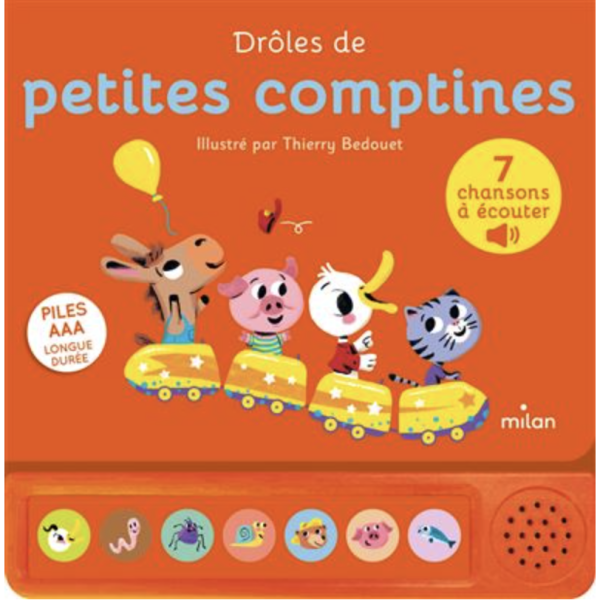 Drôles de petites comptines – livre sonore bébé Milan
