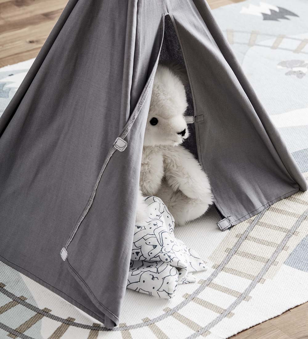 Small grey teepee tent