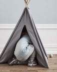 Small grey teepee tent