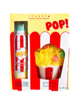 Coffret de bain enfant mousse de douche jaune pop-corn Inuwet Pop avec éponge et fleur de douche