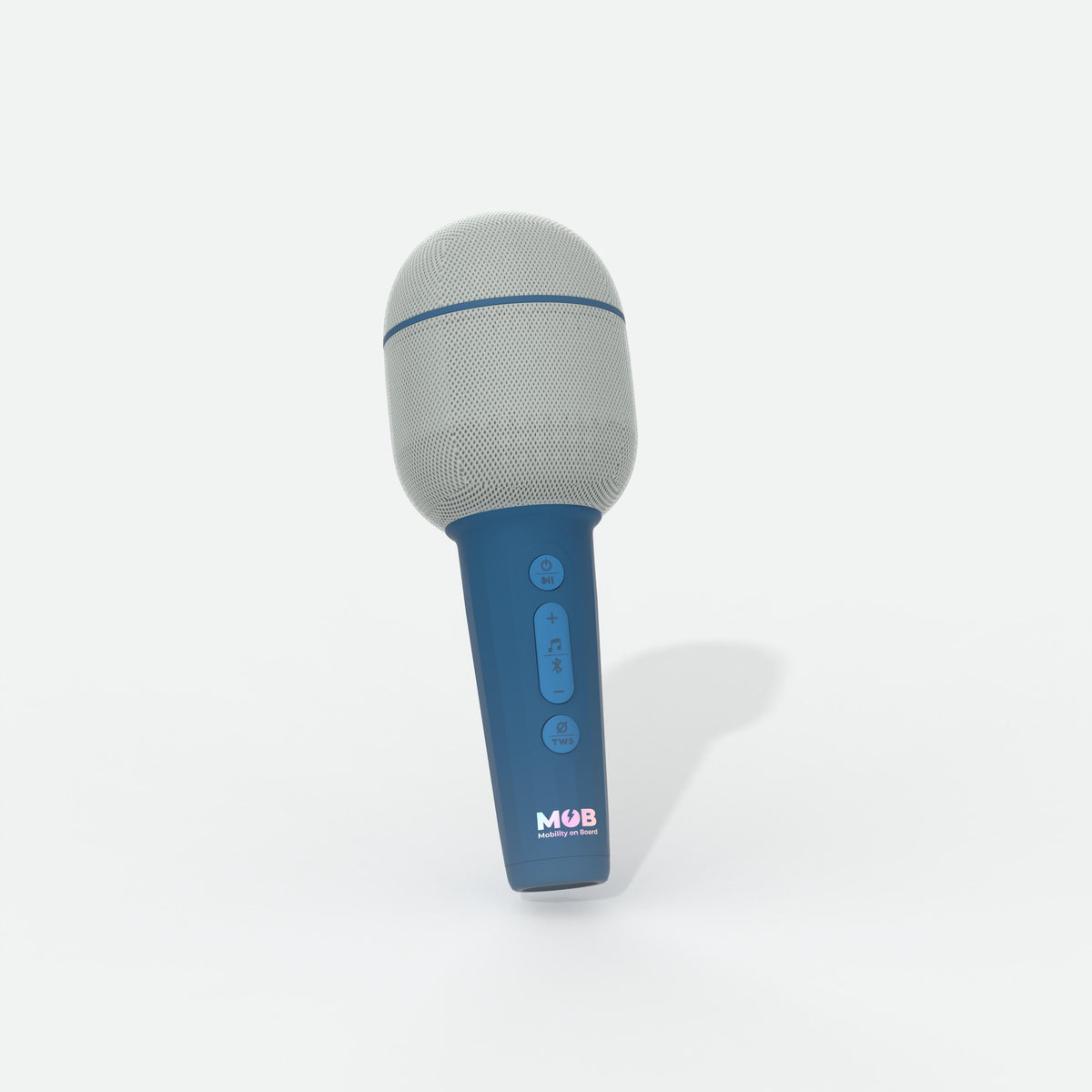 Micro karaoké sans fil bleu nuit pour enfant Groovy Navy MOB, enceinte intégrée