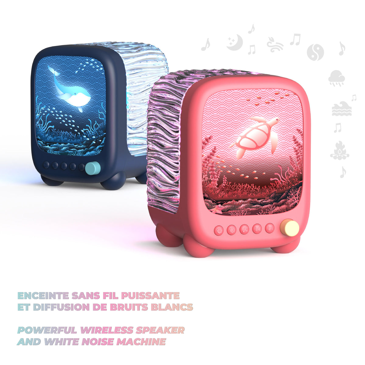 Lampe d'ambiance océan Abyss Wavy Light MOB avec enceinte Bluetooth, vue 6