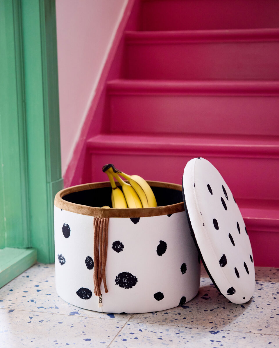 Pouf rond avec rangement FIFI