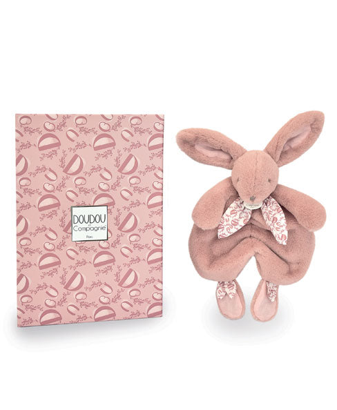 Doudou lapin rose poudré Lapin DOUDOU – doudou lapin 29 cm Doudou et Compagnie