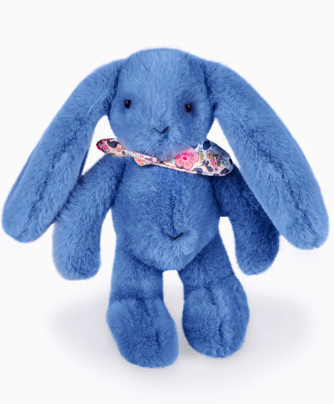 Peluche Lapin Fleurette bleu 25 cm – peluche lapin Doudou et Compagnie