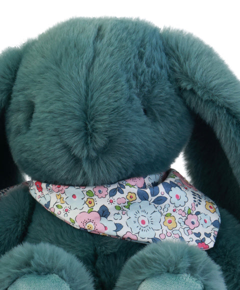 Peluche Lapin Fleurette eucalyptus 35 cm – tout doux dès la naissance