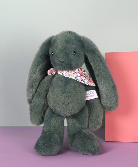 Peluche Lapin Fleurette eucalyptus 35 cm – peluche lapin Doudou et Compagnie