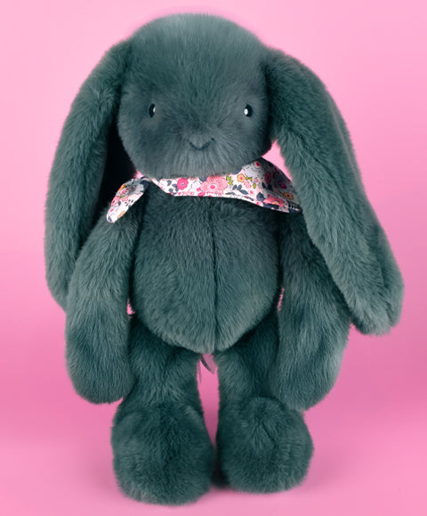 Peluche Lapin Fleurette eucalyptus 35 cm – taille 35 cm