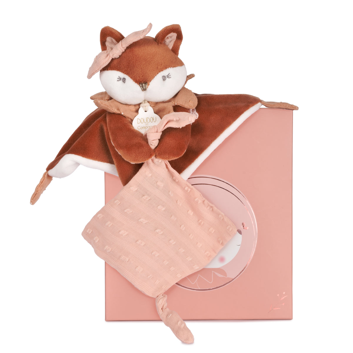 Doudou attache-sucette renard Mina – doudou attache-sucette Doudou et Compagnie
